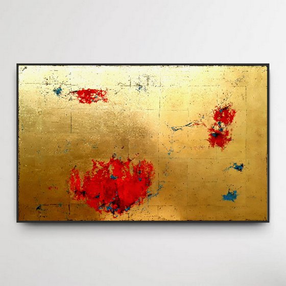 Gold  abstract painting  #00111