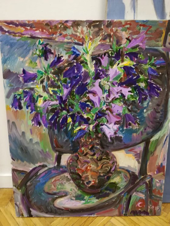 Still Life - Bluebells - Oil Painting - Gift - Medium Size