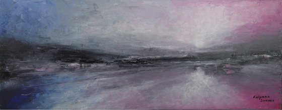 Serene Shore  (Panoramic Seascape, 100x40cm)