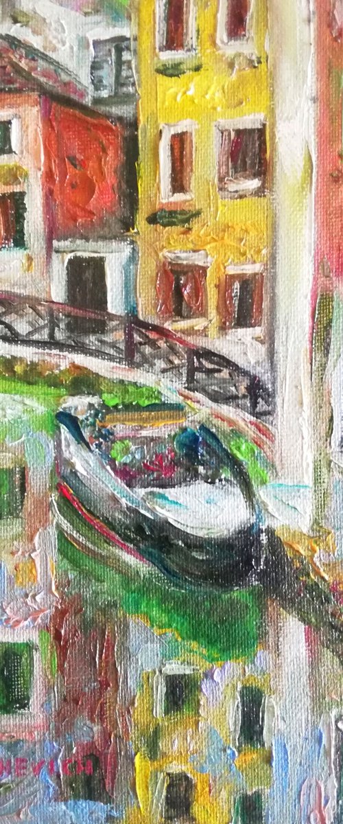 "Venice Views" Original Oil Painting 9x7" by Katia Ricci