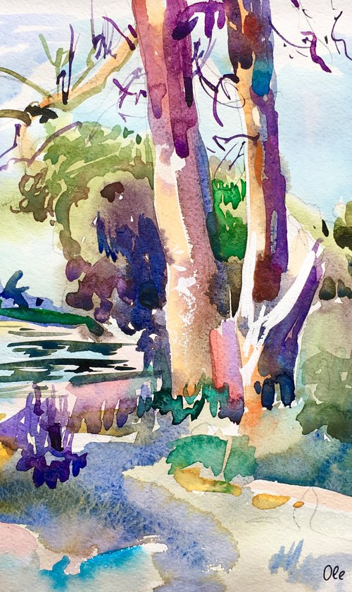 Landscape painting by Ole Karako