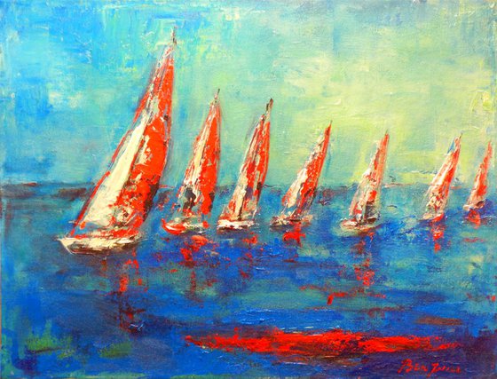 Sailboats 24x18