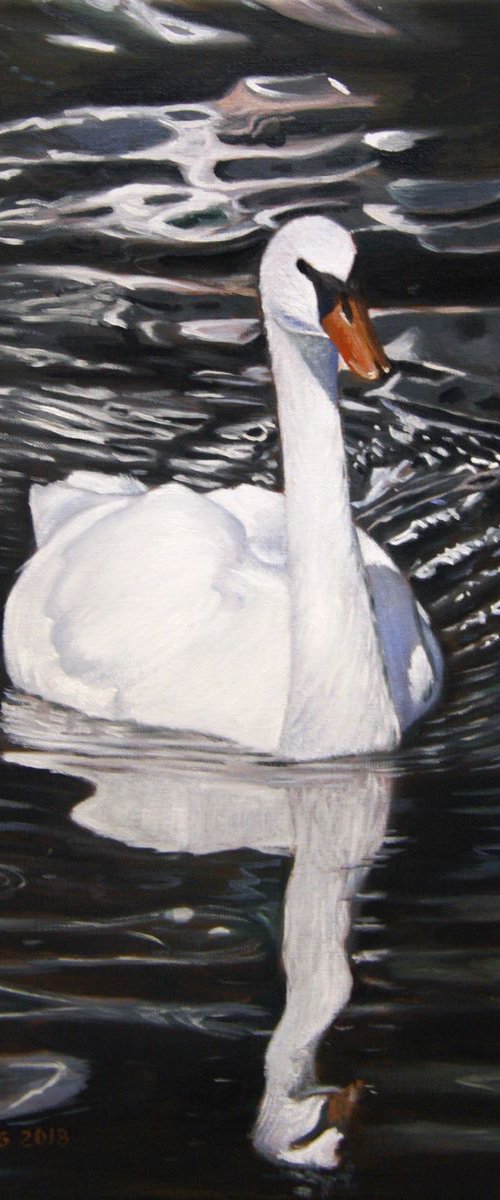 Black and White (Original Oil Painting, 100% Handmade) by Mayrig Simonjan