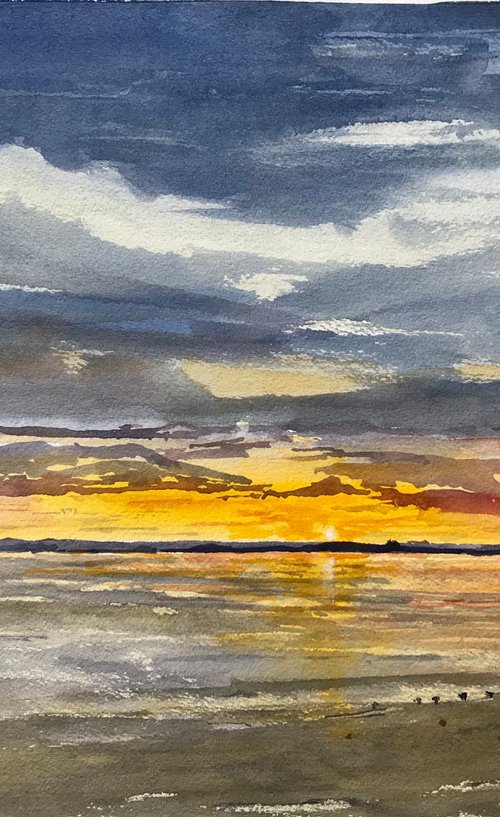 Sunset at Pegwell Bay by Brian Tucker