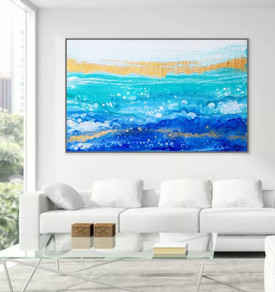 150x95cm. / Abstract Painting 2203 XXL art, large acrylic painting, contemporary art, home decor office art,