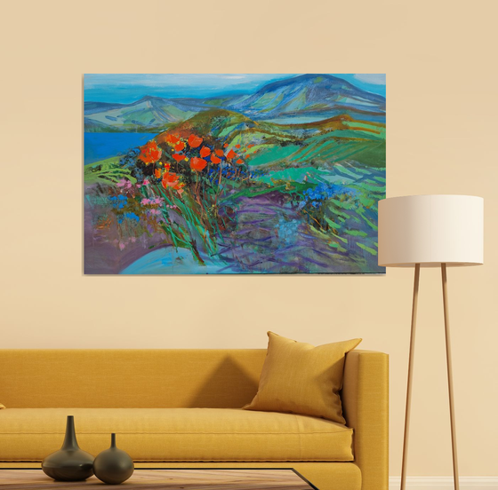 landscape with poppies