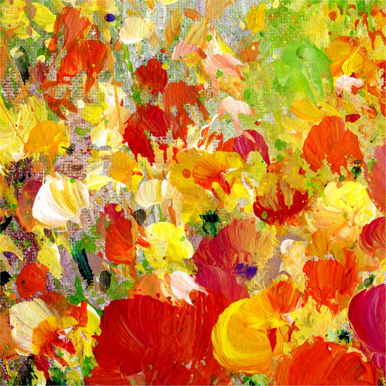 Layla's Garden - Floral Painting by Kathy Morton Stanion