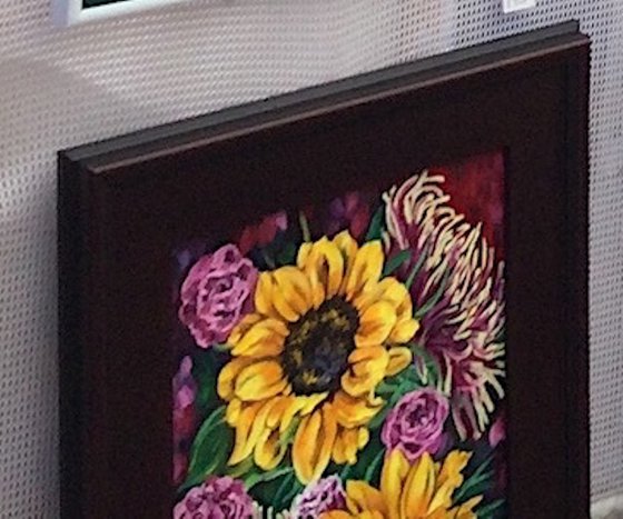 Sunflowers with Spider Mums