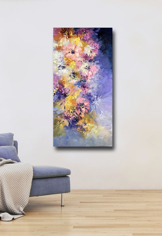 Flowers Oil Abstract Painting Drop of Light