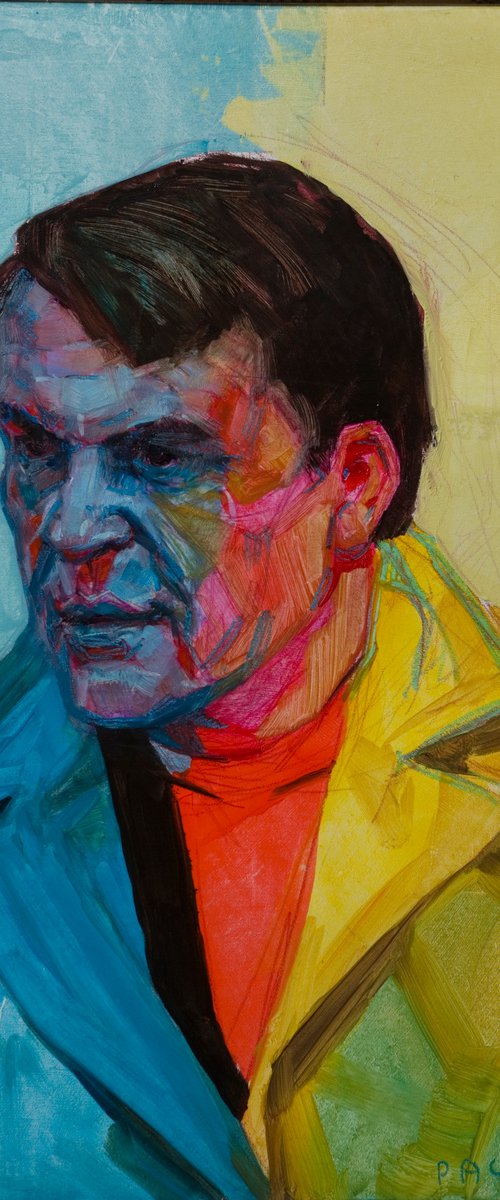 modern pop portrait of a great writer: Milan Kundera by Olivier Payeur