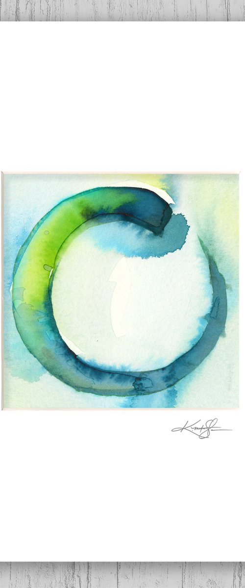 Enso Serenity 101 - Abstract Zen Circle Painting by Kathy Morton Stanion by Kathy Morton Stanion
