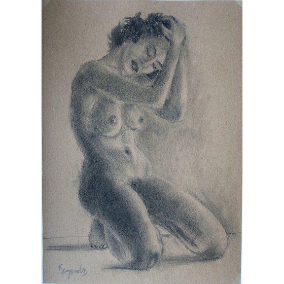 Female Figure 30 Charcoal Sketch