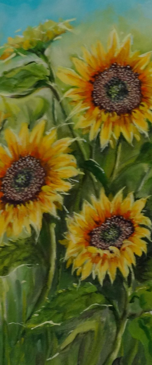 A Sunflower Day by Mel Davies Original Art
