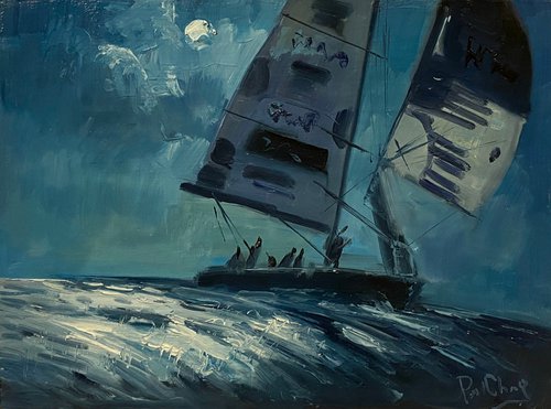 Sail in Night by Paul Cheng
