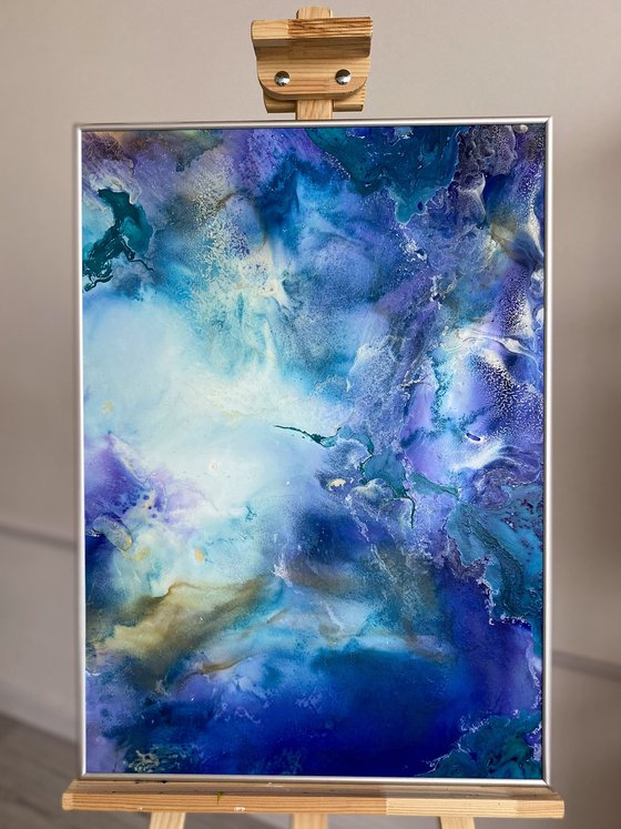 Ocean Blue Abstract Artwork