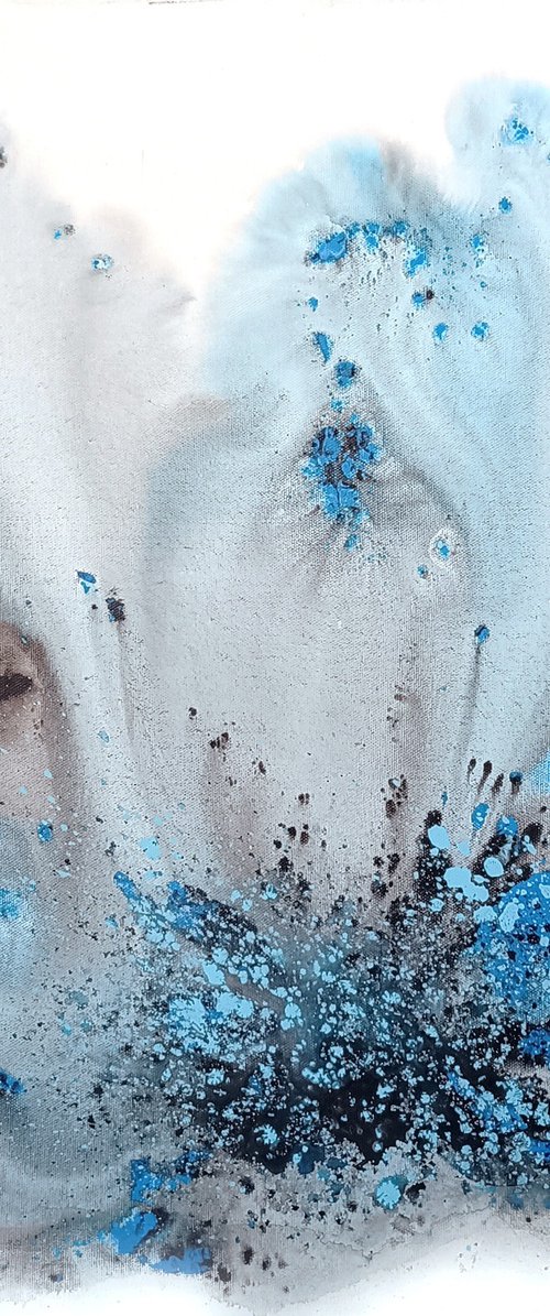 Nature 546 — Fluid Blue on Canvas by Muriel Napoli