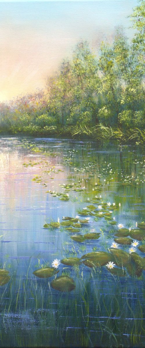 Water lilies pond by Ludmilla Ukrow