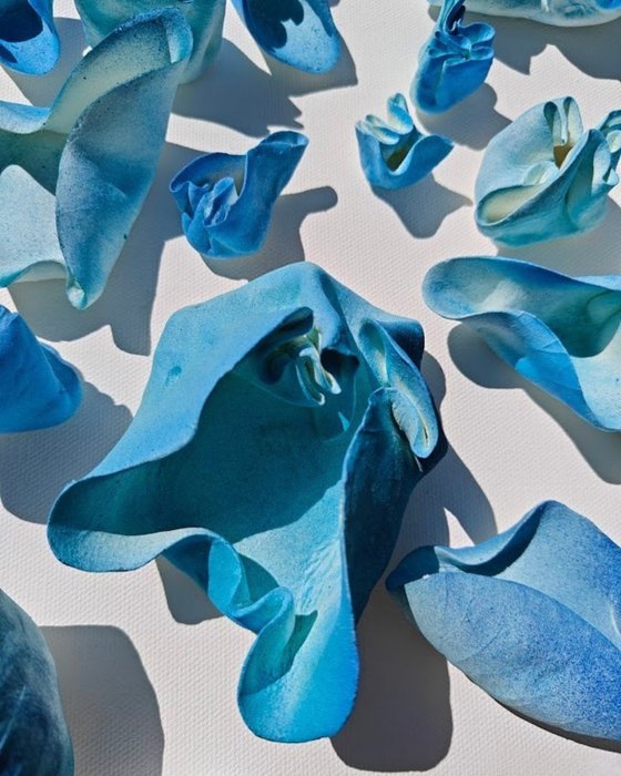 Whimsical Impermanence, blue #3 (24"x48")