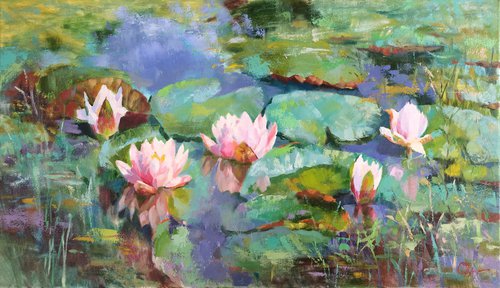 Water lilies 70 *40 by Svitlana Druzhko