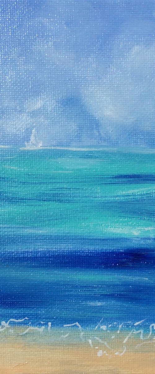 Seascape abstract miniature. by Olga Ivanova