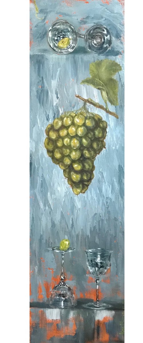 Grapes & Glass by Marina Deryagina