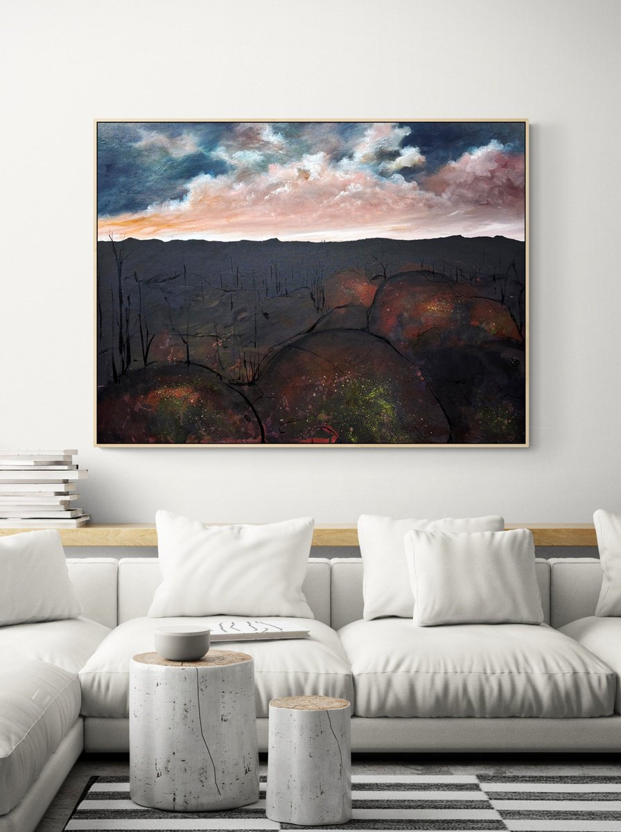 Between Ember And Earth By Tania Chanter, 47 X 35, Artwork For Sale On Artfinder