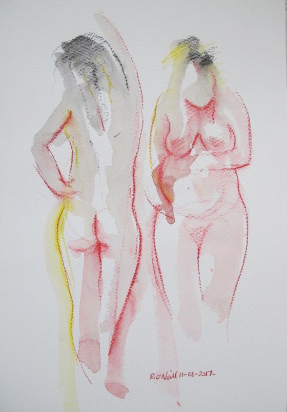 standing female nude