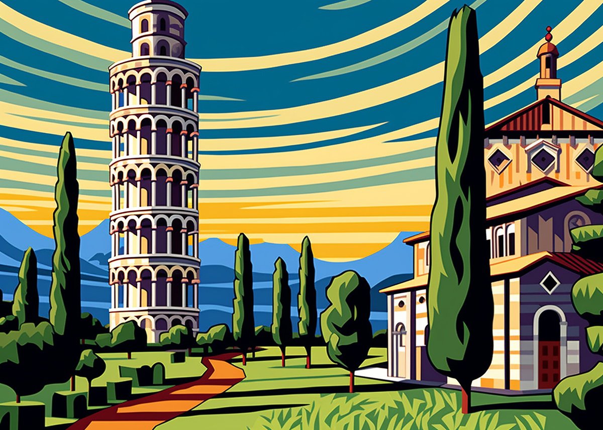 Landscape with a Tower by Kosta Morr