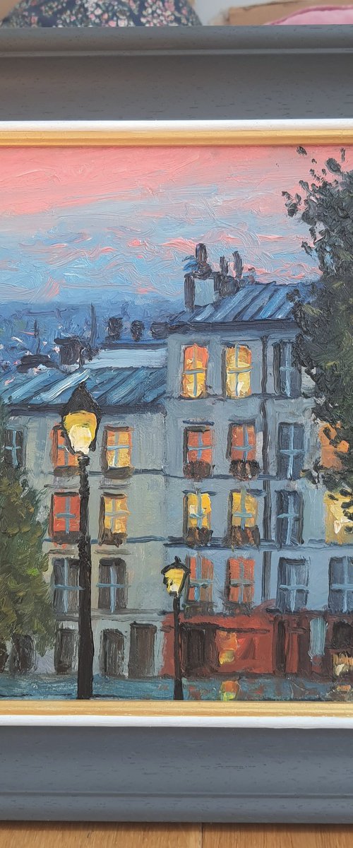 Paris Montmartre at sunset by Roberto Ponte