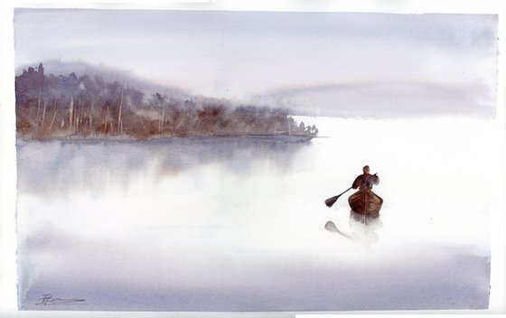 The silence 2 - Original Watercolor Painting