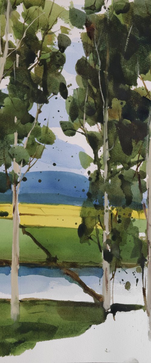 Yellow green composition 2 by Prashant Prabhu