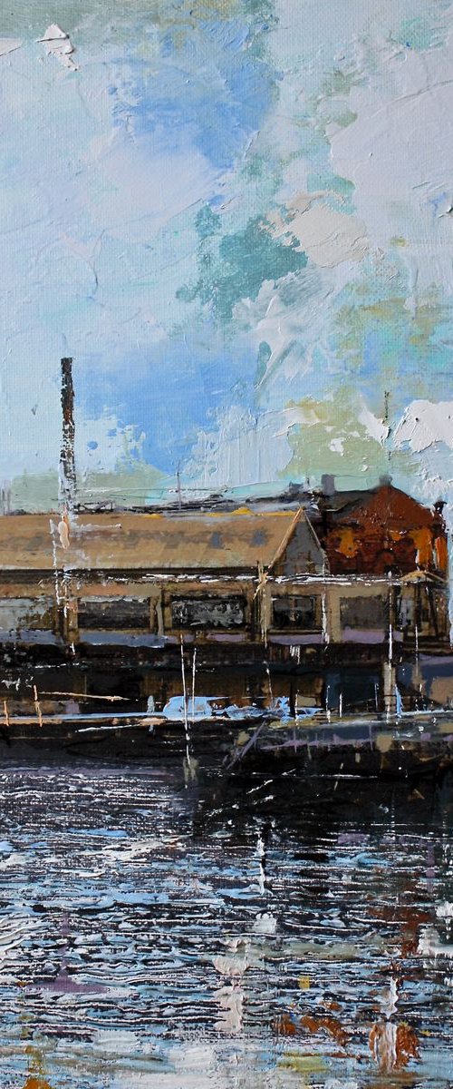 The Old Pontoon Grimsby Docks by Simon Jones