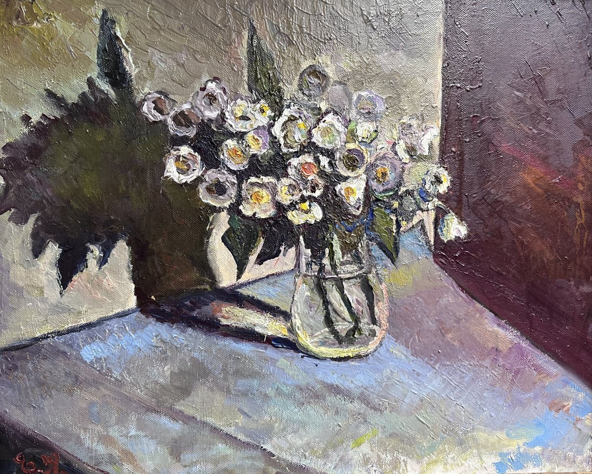 First Spring Flowers By Zurab Sharvadze, 20 X 16, Artwork For Sale On Artfinder