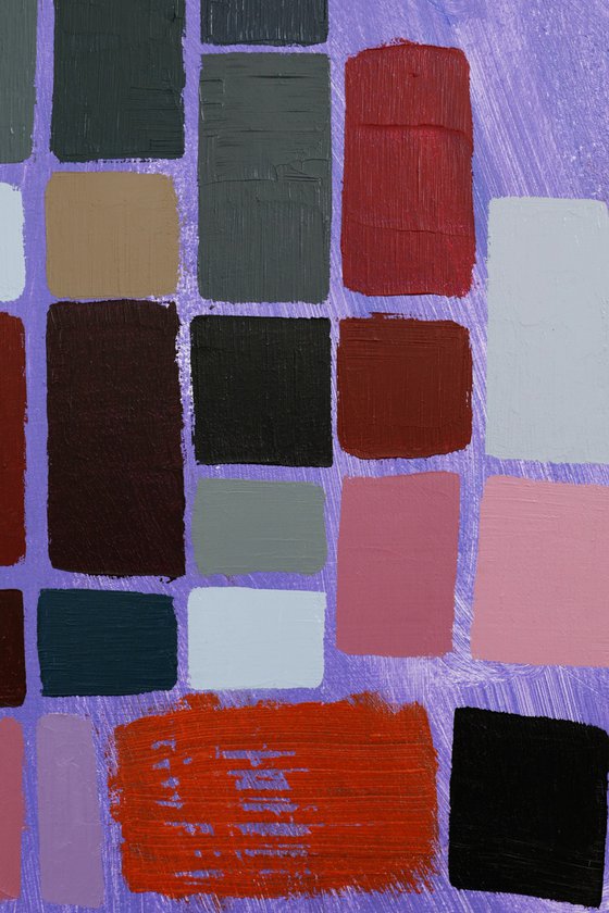 Squares / Turquoise Purple Orange
