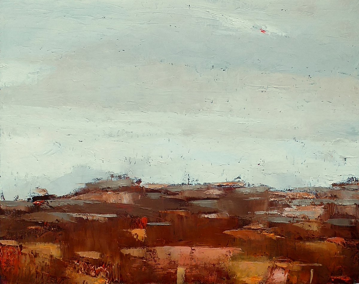 Abstract Oil Painting By Kestutis Jauniskis, 12 X 9", Abstraction 39, Original Artwork