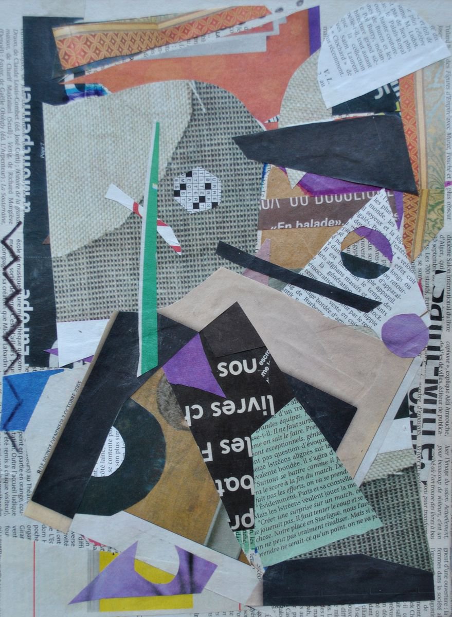En balade / abstract collage / 21X29cm / 8,27X11,41 in by Pierre-Yves Beltran