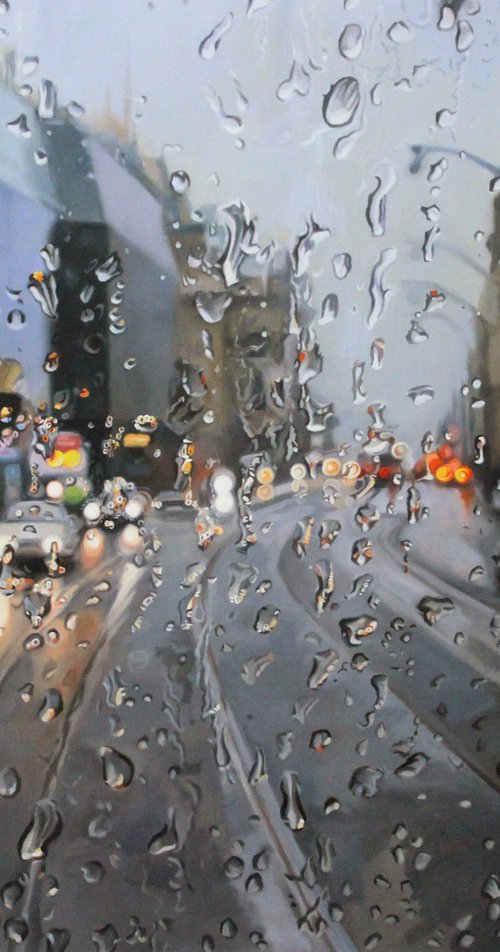 Rain in the city-2 by Volodymyr Melnychuk