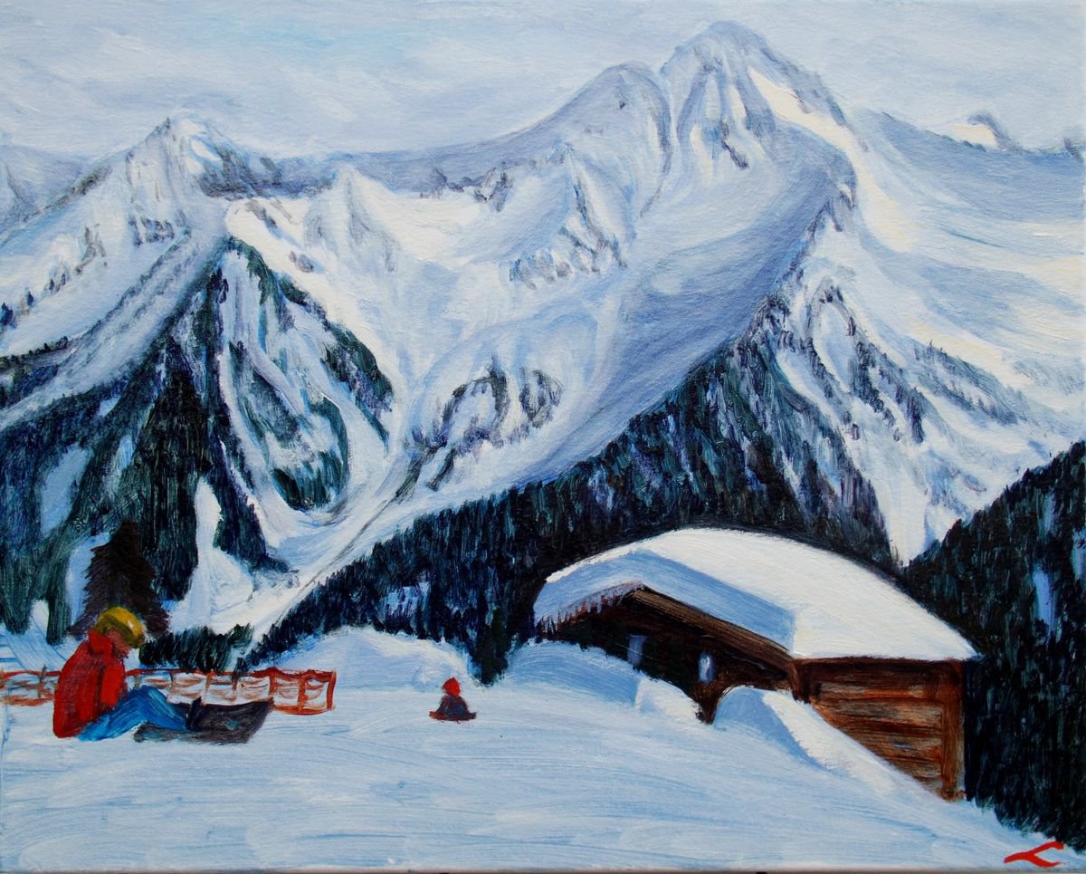 Alps scene by Elena Sokolova