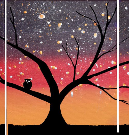The Owl and the Pussycat starry night rainbow edition by Stuart Wright