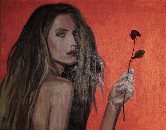 Girl with rose