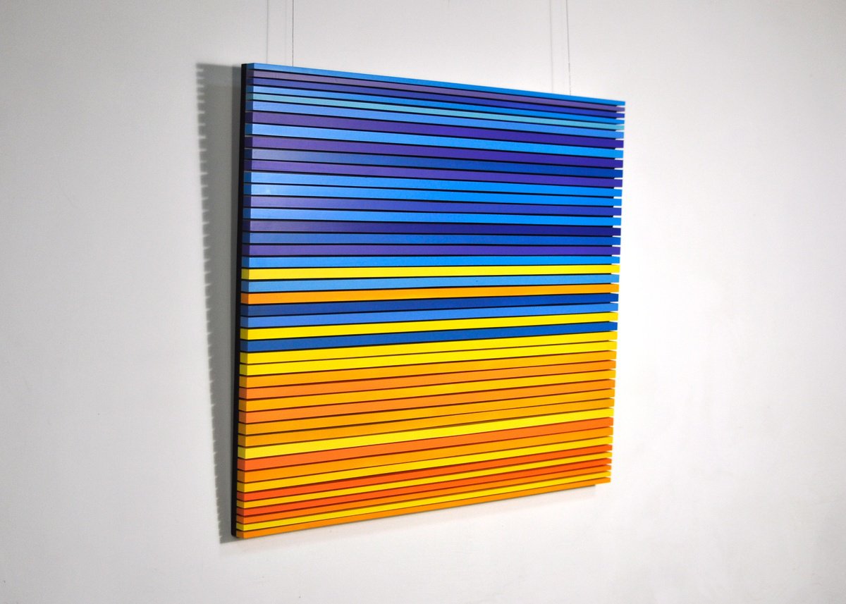 Geometric Abstract Wood Sculpture By Dmytro Shavala, 35 X 31, United. Free. Peaceful., Original Artwork