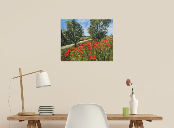 Landscape with poppies 2