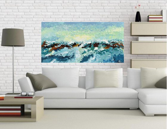 Summer Waves - Original Acrylic Painting