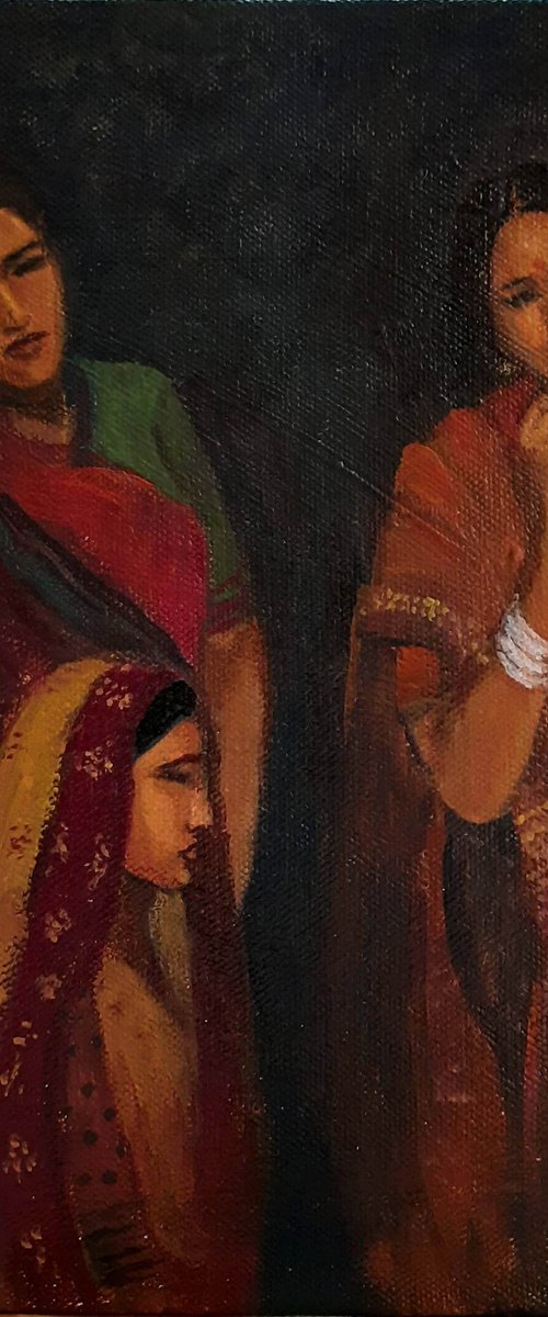 Three Rustic Women of India by Asha Shenoy