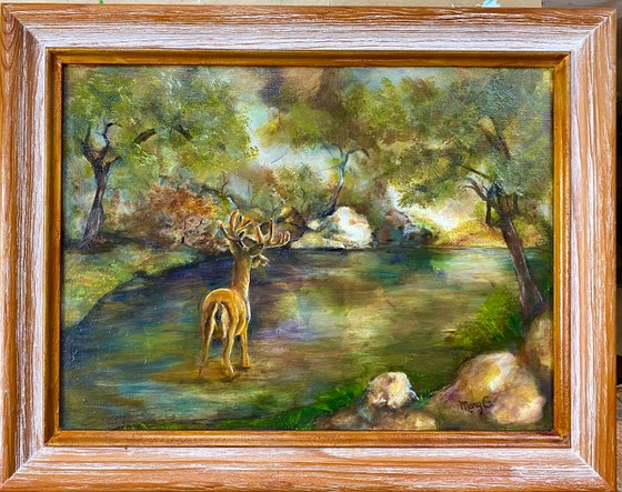 Ashtonishing In the Wild Original Oil Painting 12x16