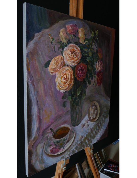 Morning Bouquet Of Roses