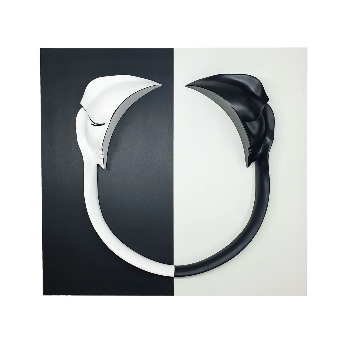 Surrealistic Portrait Sculpture By Aboud Fares, 30 X 30, Contrast, Original Artwork