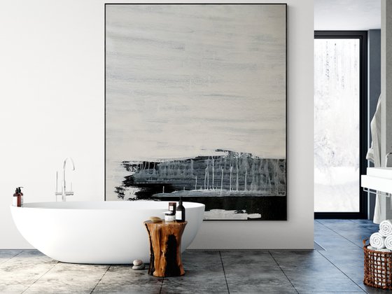 Abstract No. 822 extra large white minimalism XXL