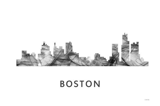 Boston Skyline WB BW