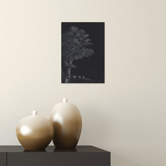 Moonlit tree
